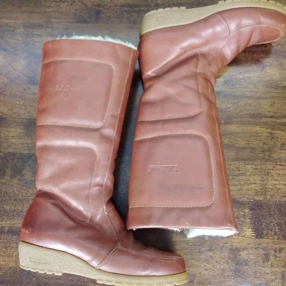Vintage L.L. Bean Quilted Leather Boots